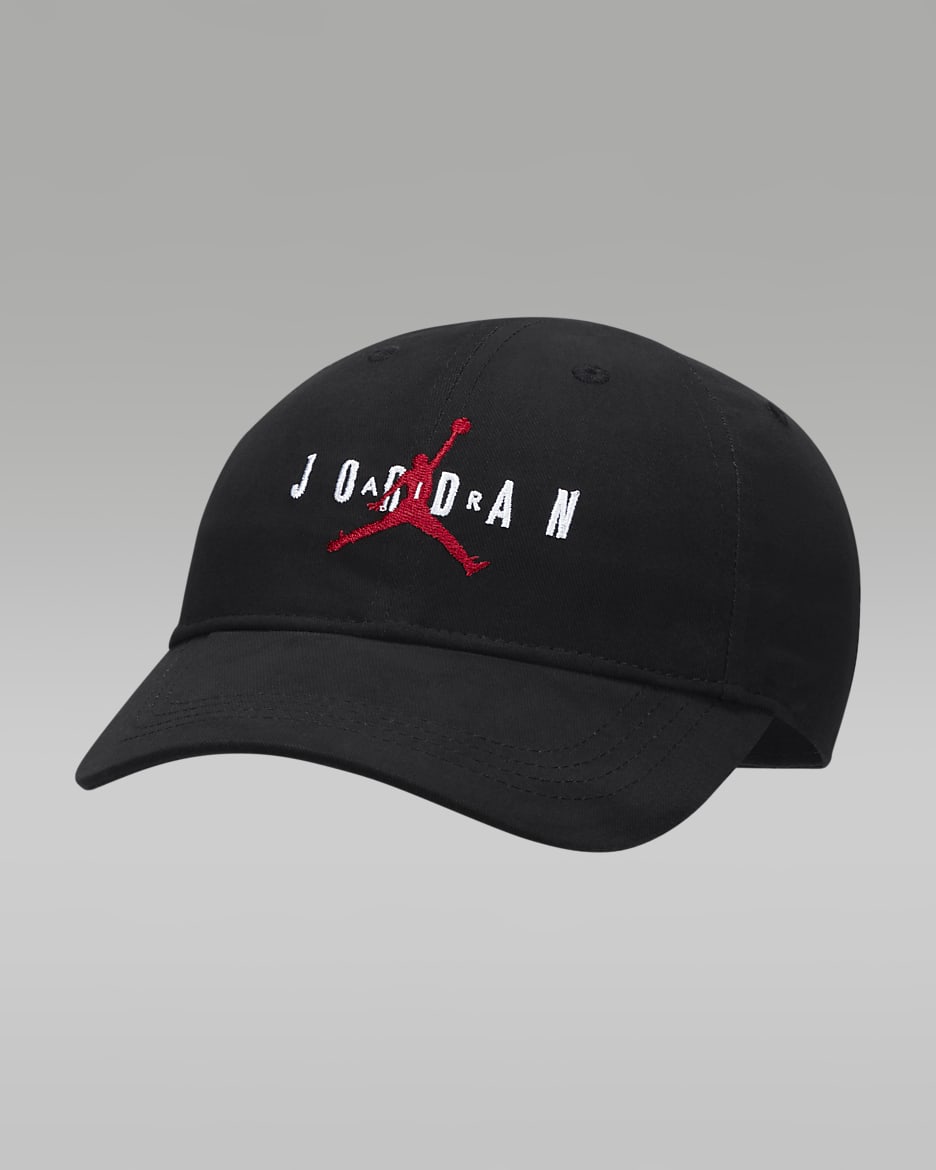 Jordan Curved Brim Strapback Hat - Black