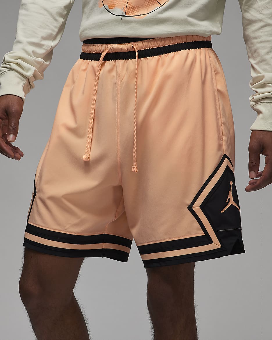 Jordan Dri-FIT Sport Men's Woven Diamond Shorts - Orange Chalk/Black/Sail/Sail