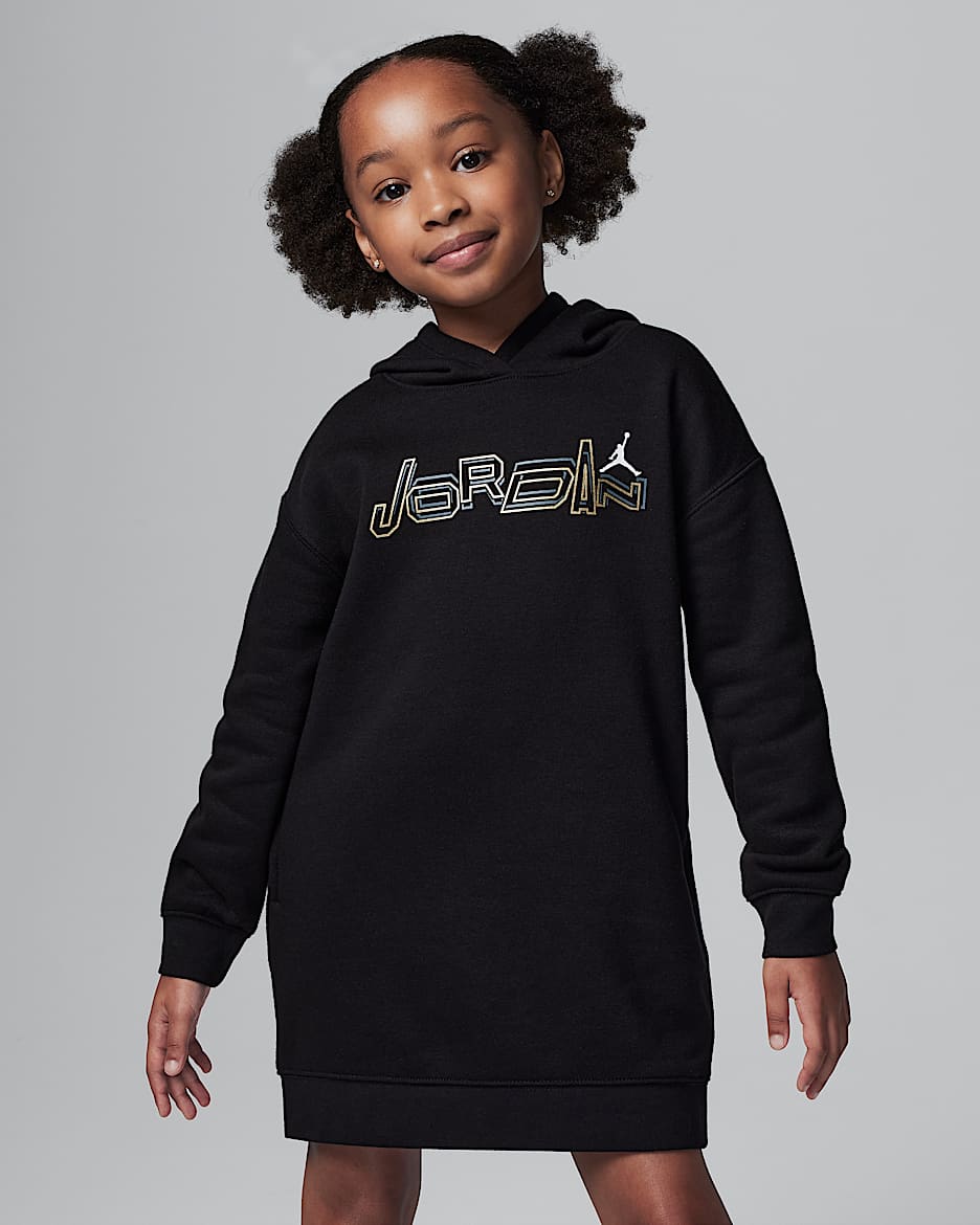 Jordan Take Flight Shine Pullover Dress Little Kids Dress Black