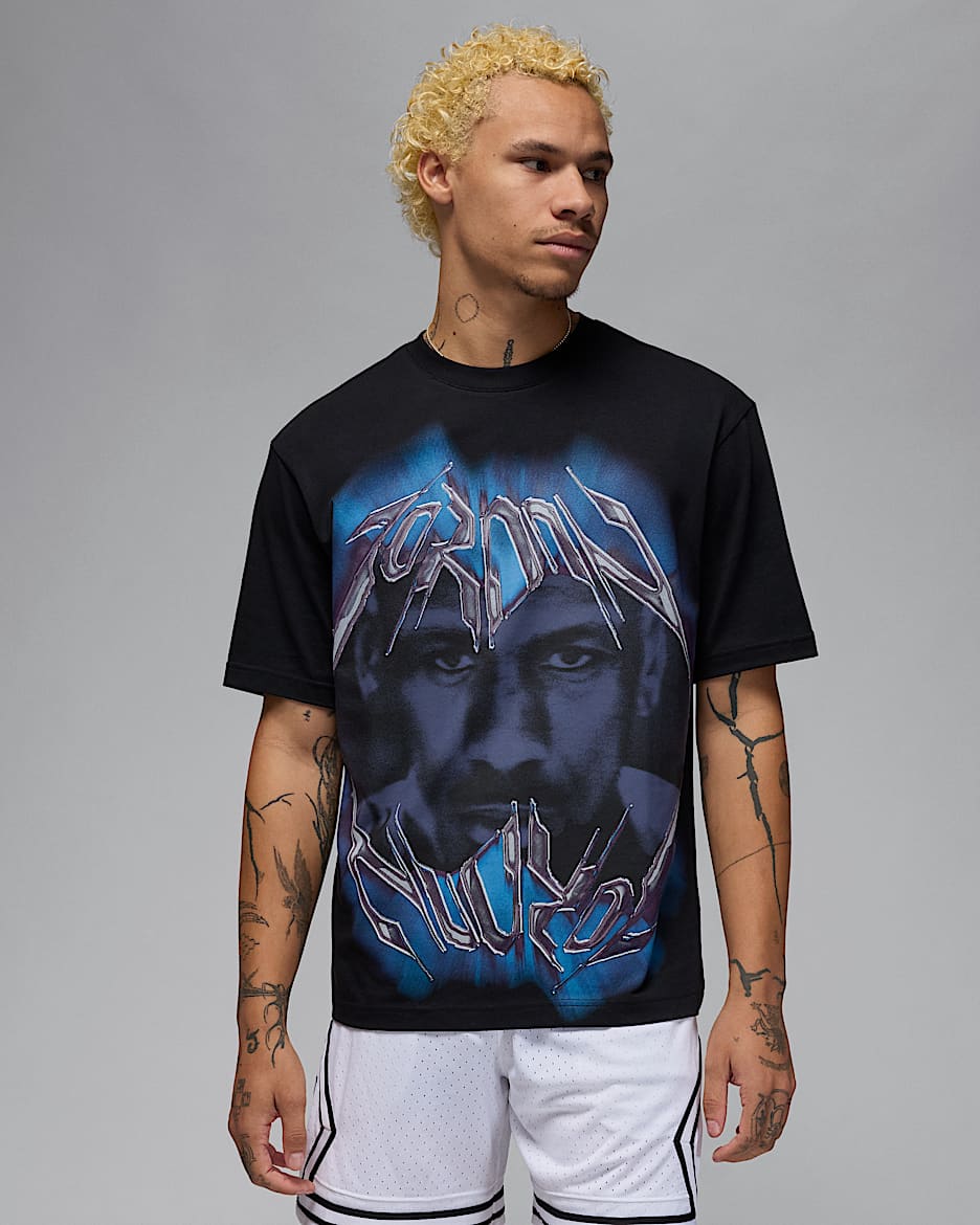 Playera Dri-FIT con gráficos para hombre Jordan Sport 85 - Negro/Blanco