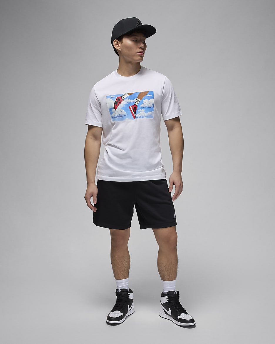 Ανδρικό T-Shirt Jordan Flight Essentials - Λευκό/Μαύρο