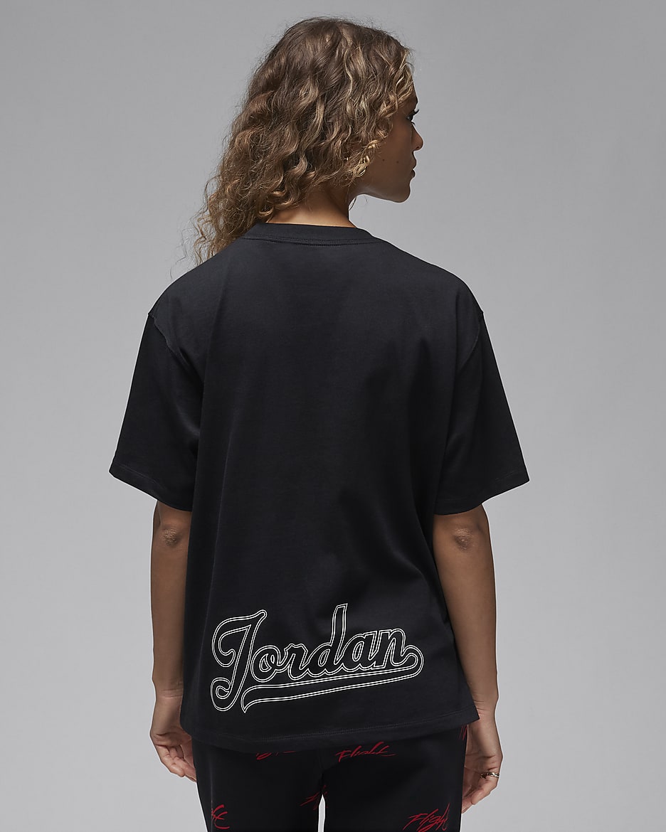 Jordan Camiseta - Mujer - Negro/Blanco