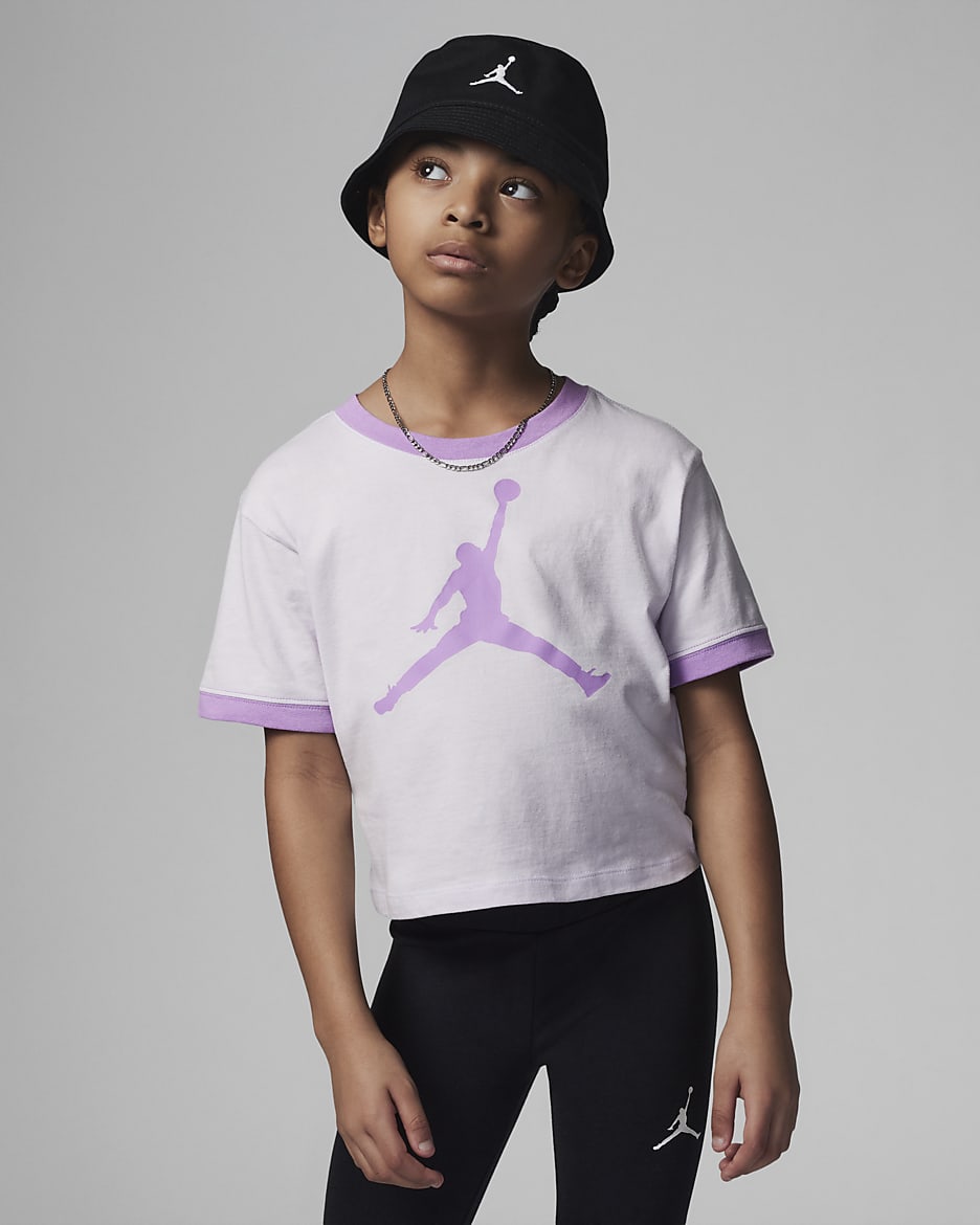 Jordan Essentials Ringer Tee Little Kids' T-Shirt - Barely Grape