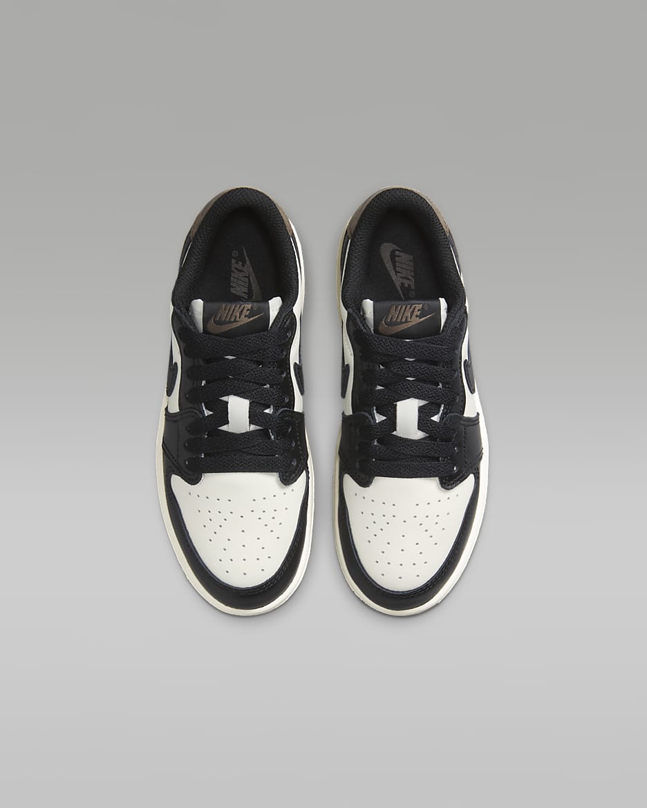 Jordan 1 Retro Low "Mocha" Little Kids' Shoes - Sail/Dark Mocha/Black