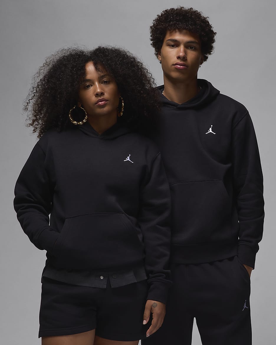 Jordan Brooklyn Fleece Men's Pullover Hoodie - Black/White