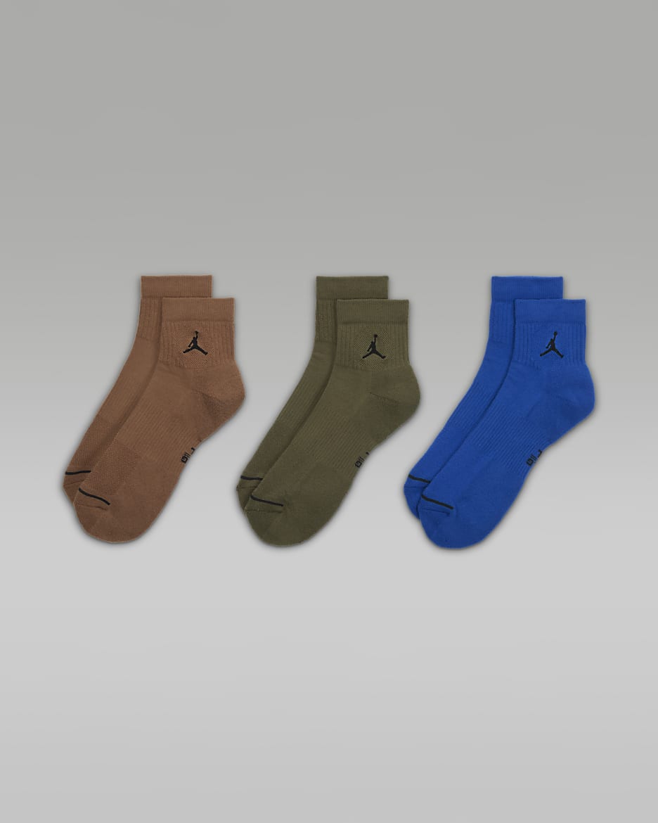 Jordan Everyday Ankle Socks (3 Pairs) - Multi-Colour