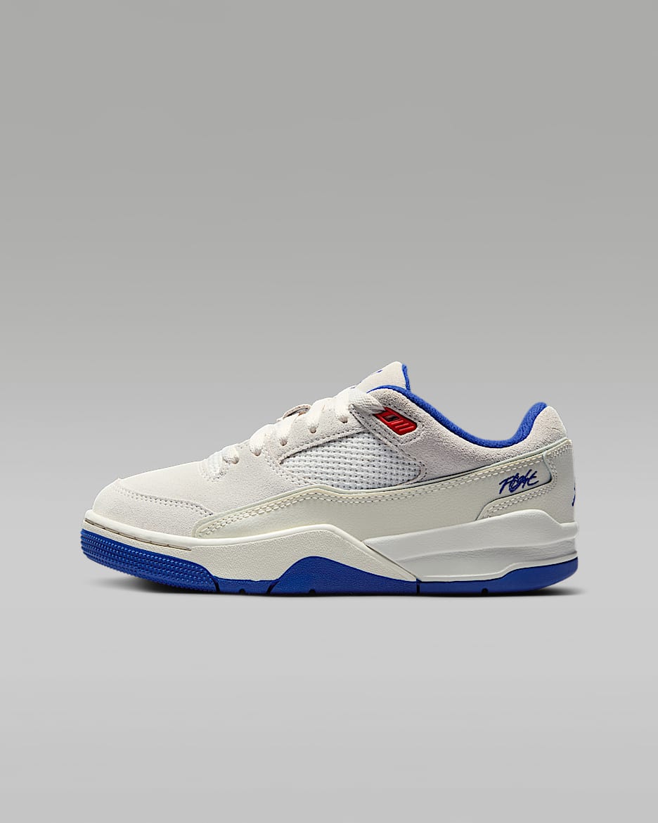 Scarpa Jordan Flight Court – Ragazzo/a - Phantom/Chile Red/Deep Royal Blue