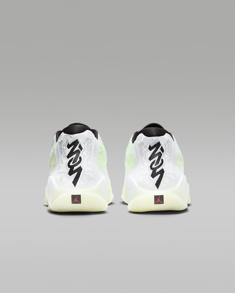 Zion 3 Basketball Shoes - White/Black/Barely Volt/White