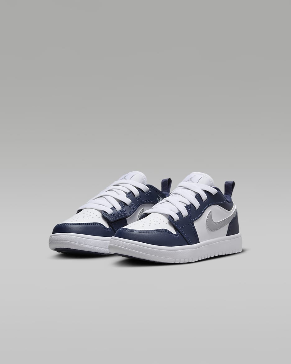 Scarpa Jordan 1 Low Alt – Bambini - Bianco/Midnight Navy/Wolf Grey