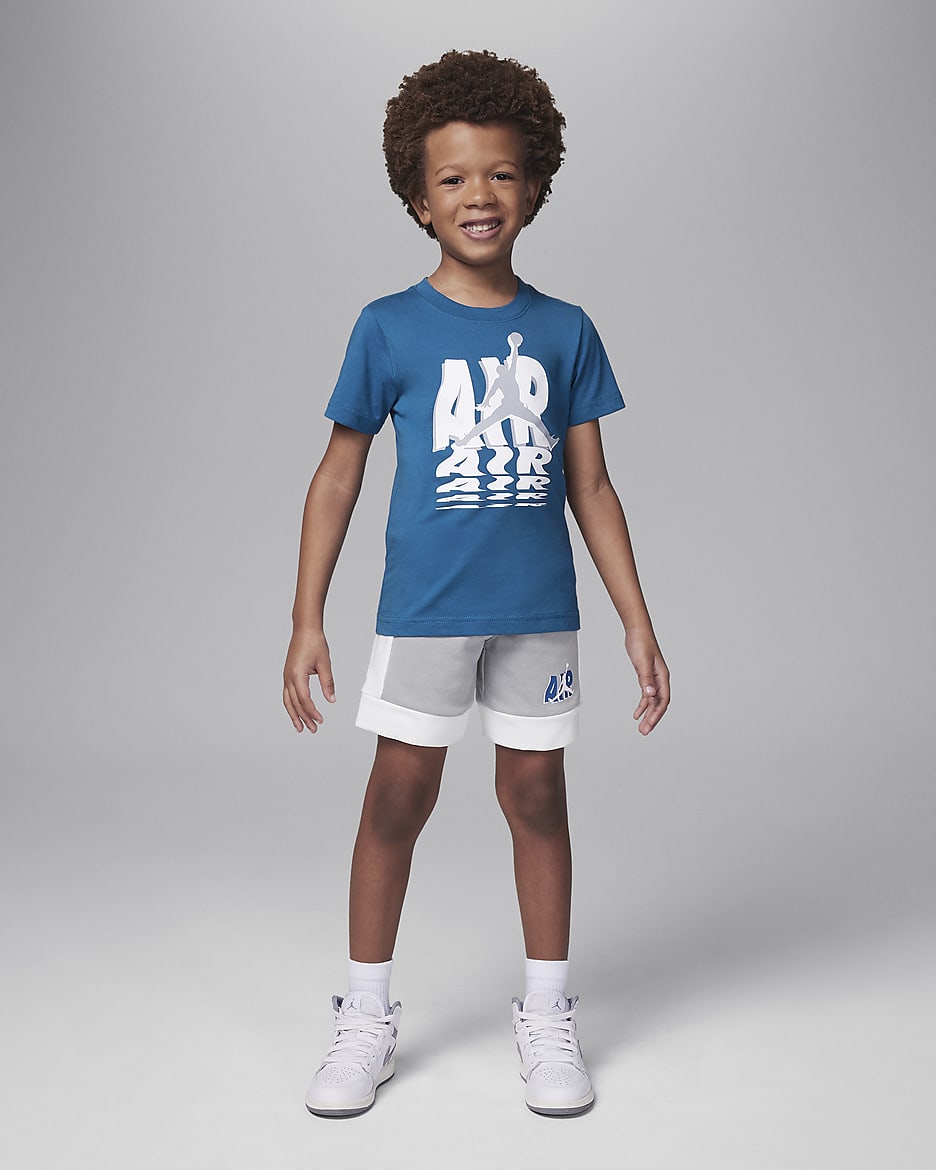 Jordan Galaxy Little Kids' French Terry Shorts Set - Wolf Grey
