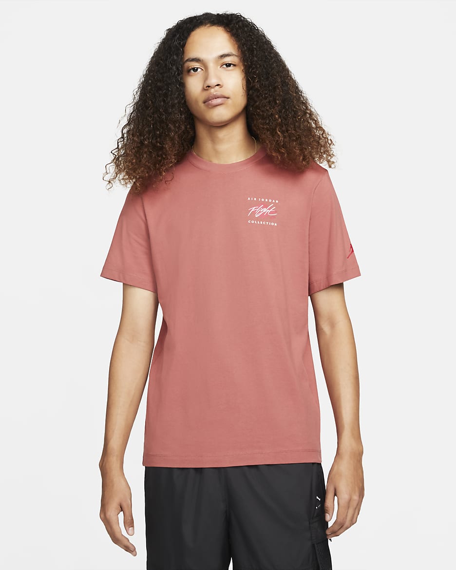 Jordan Flight Essentials Men's Graphic T-Shirt - Canyon Rust/White/Mystic Hibiscus