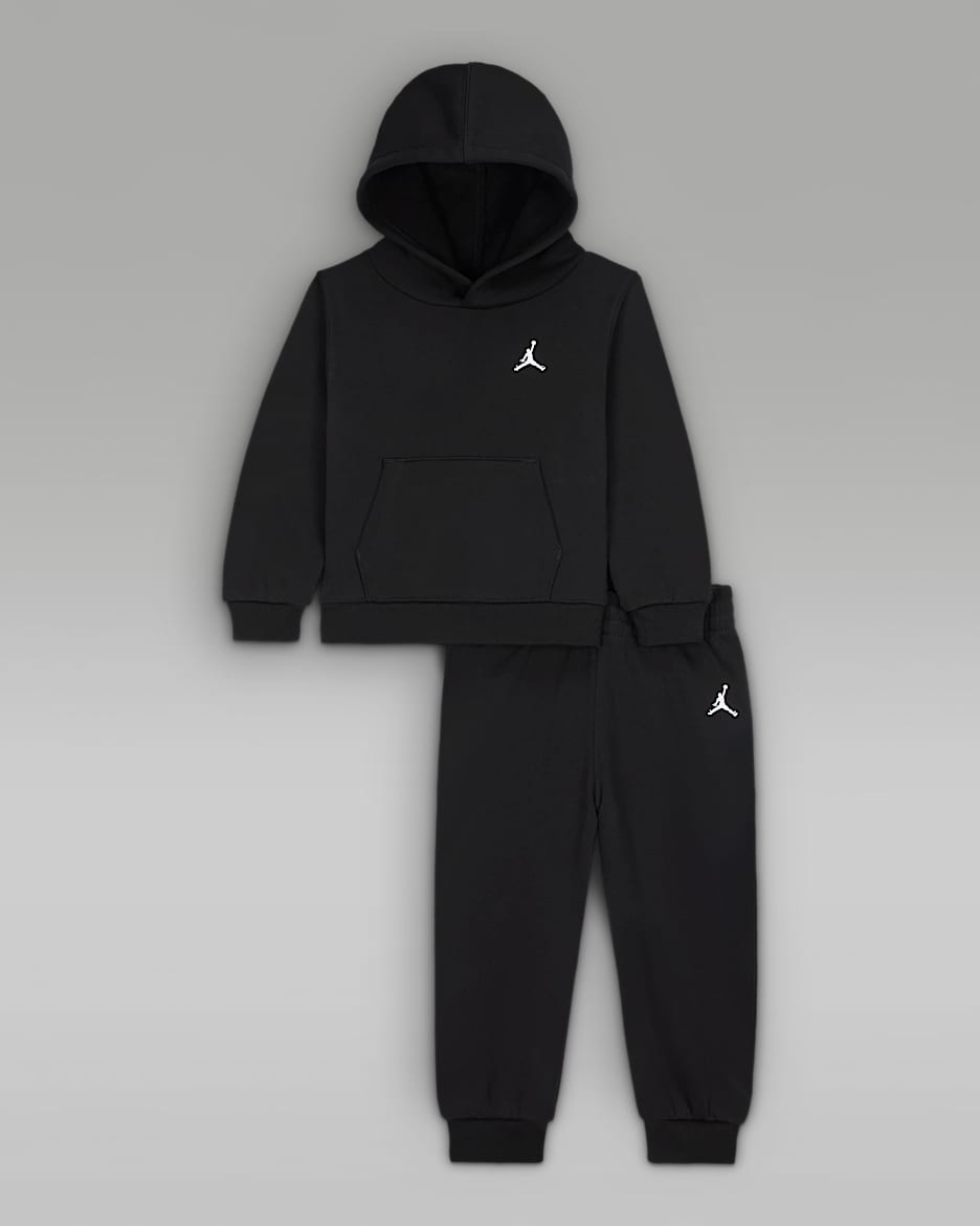 Jordan Brooklyn Fleece Baby (12-24M) 2-Piece Pullover Hoodie Set - Black