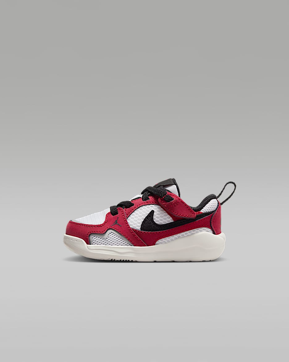 Tenis para bebé e infantil Jordan CMFT Era - Blanco/Rojo universitario/Vela/Negro