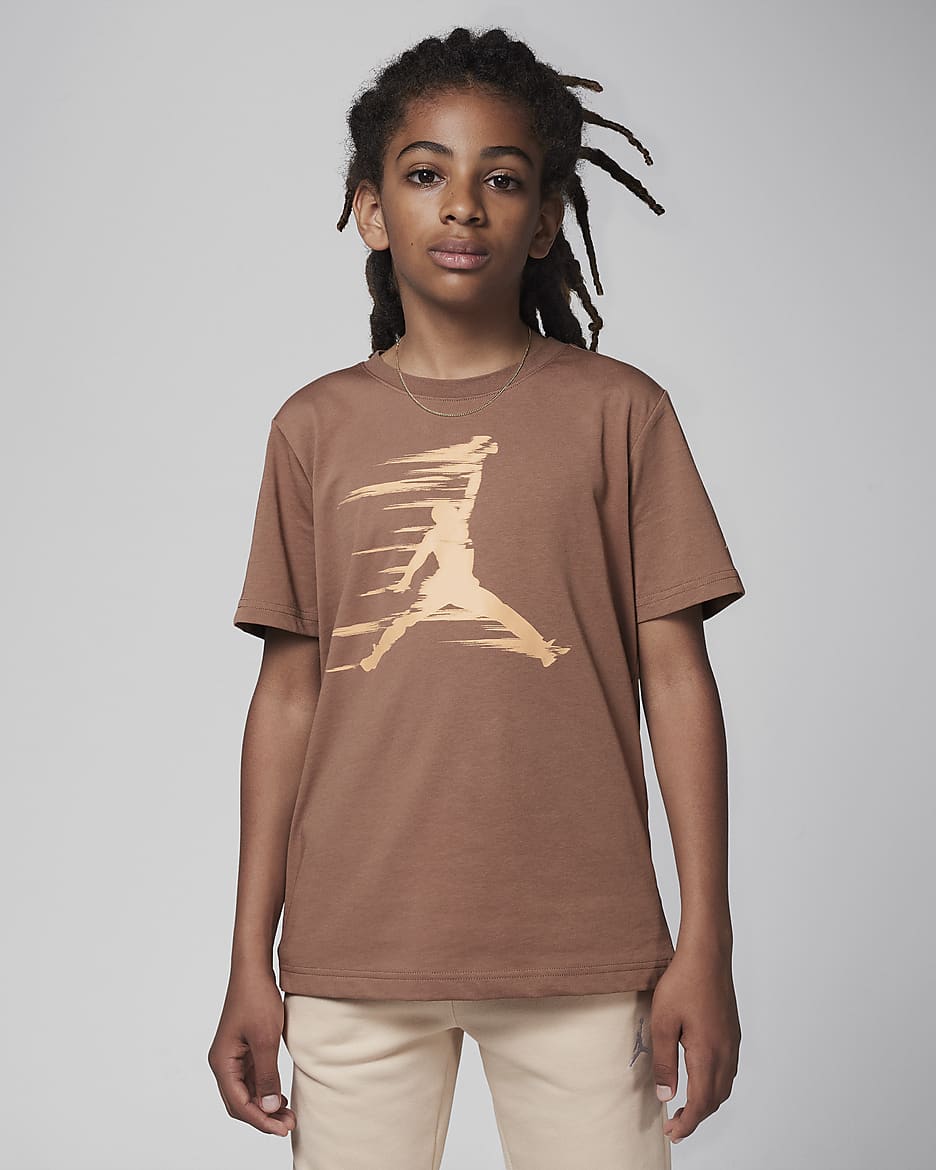 Jordan MVP Big Kids' Motion Jumpman T-Shirt - Archaeo Brown