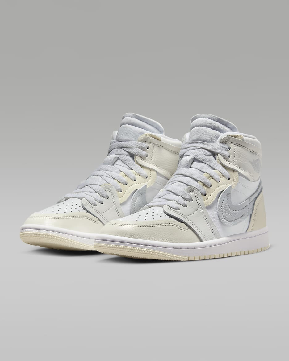 Air Jordan 1 High Method of Make Women's Shoes - White/Sail/Coconut Milk/Pure Platinum