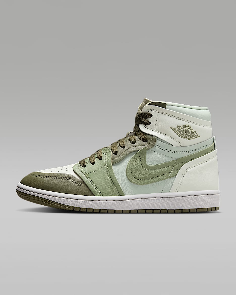 Air Jordan 1 High Method of Make Women's Shoes - Medium Olive/Sea Glass/Seafoam/Oil Green