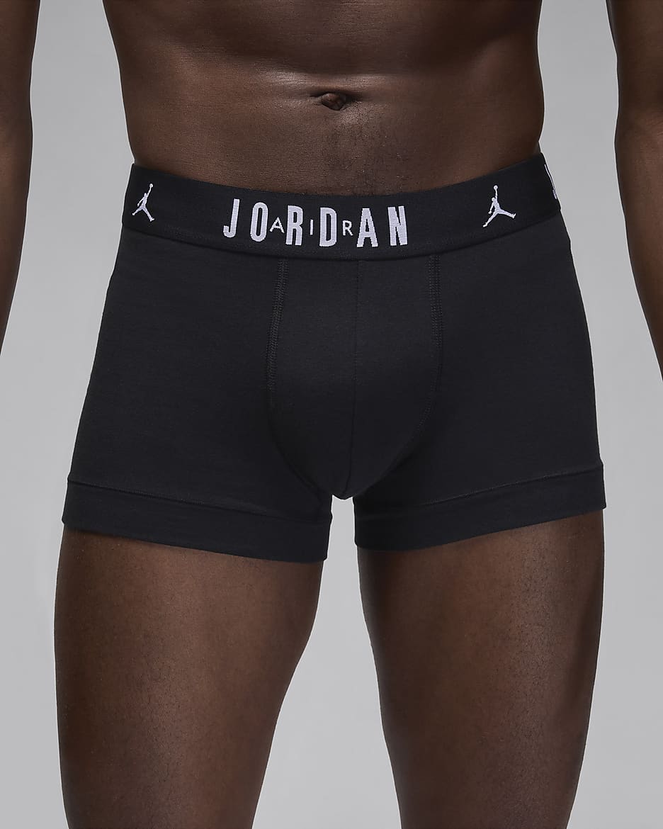 Jordan Flight Men's Cotton Boxer Briefs (3-Pack) - Black