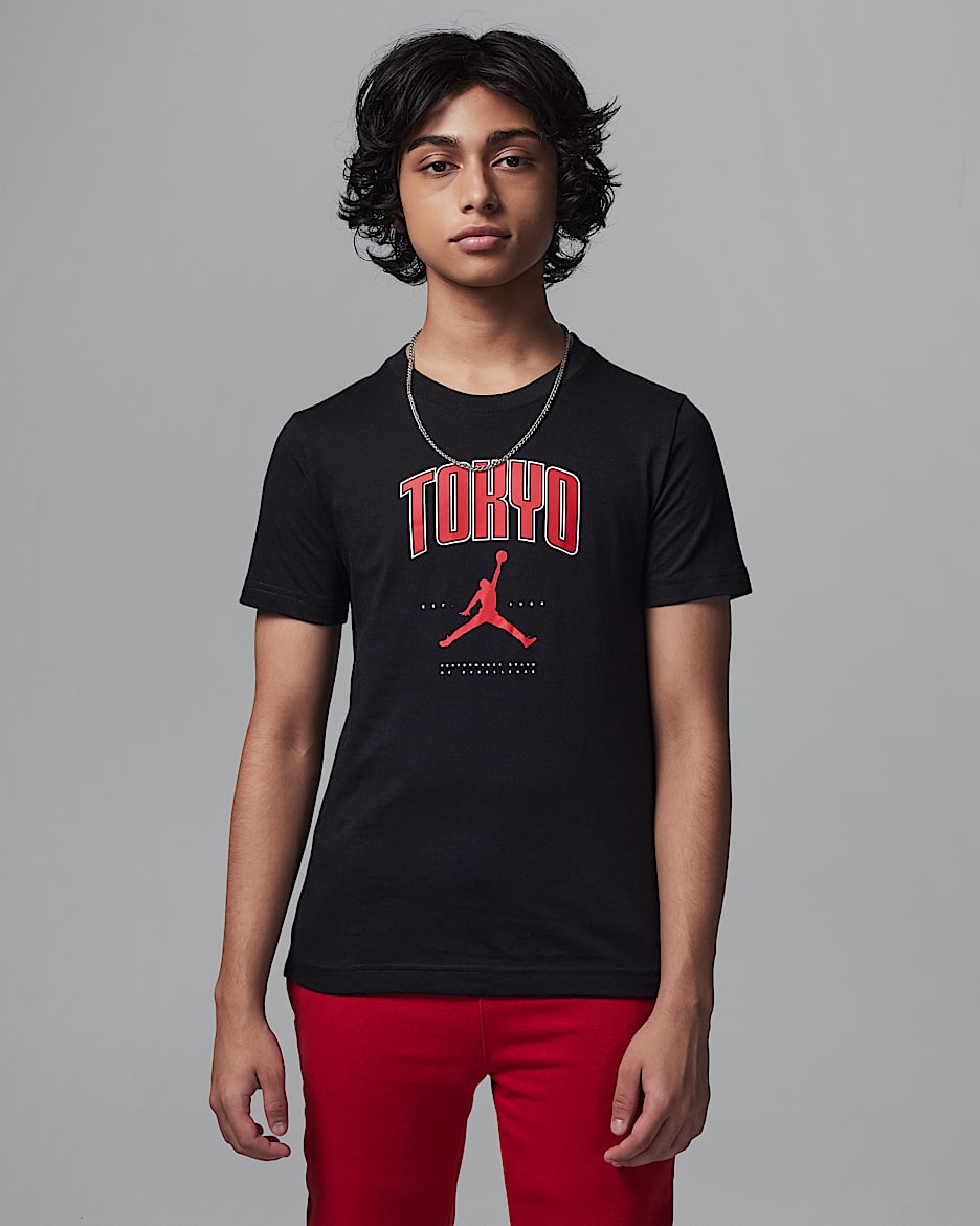 ジョーダン ジュニア 東京 シティ Tシャツ - ブラック