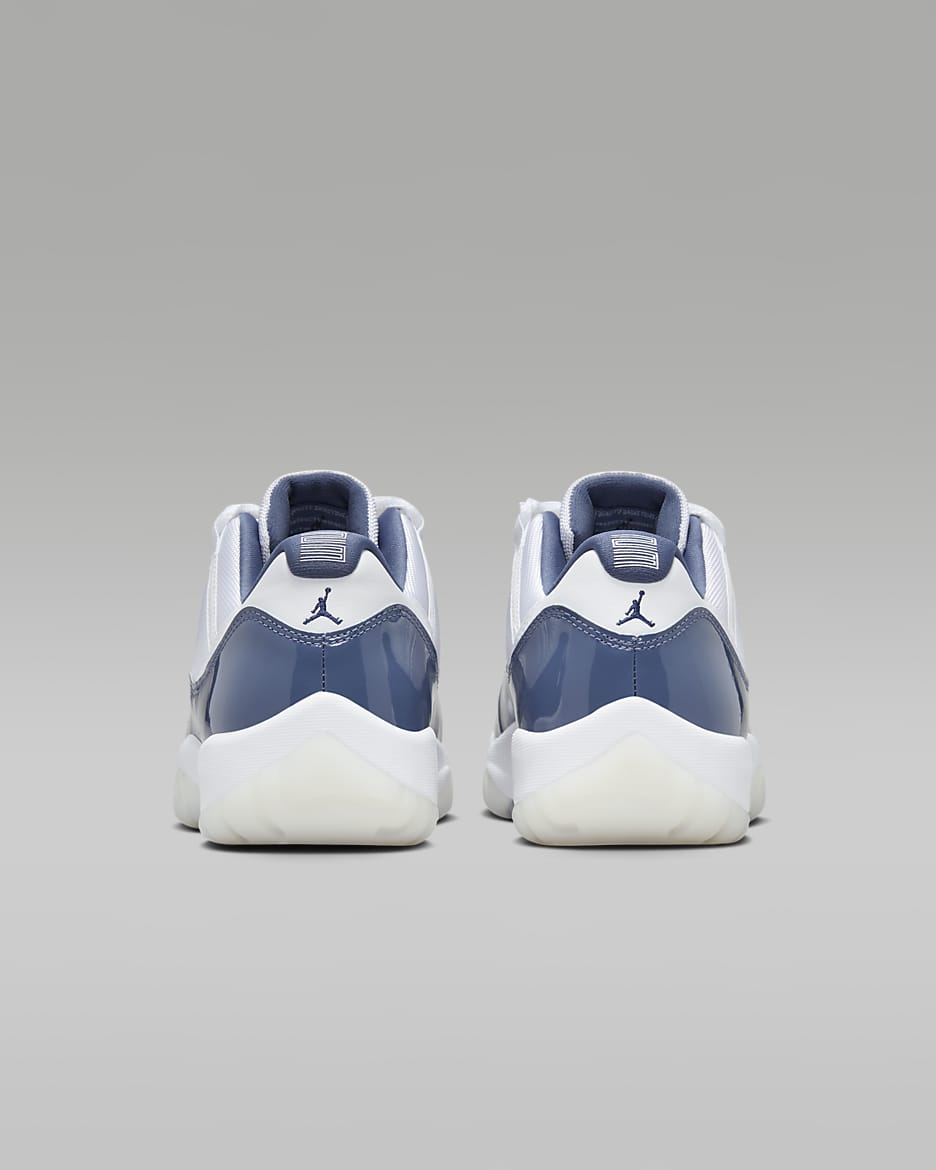 Air Jordan 11 Retro 低筒 "Diffused Blue" 男鞋 - 白色/Diffused Blue/Football Grey/Midnight Navy