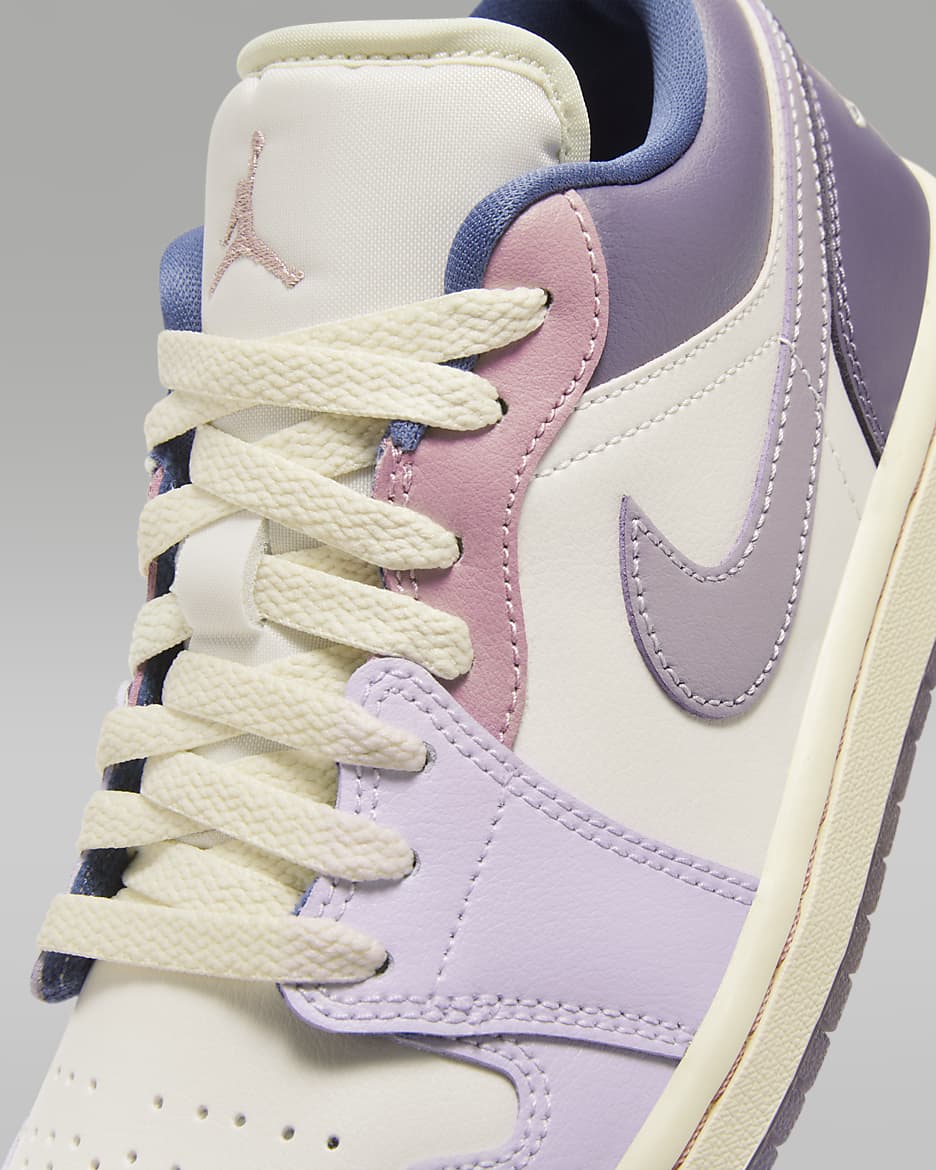 Air Jordan 1 Low Women's Shoes - Light Soft Pink/Coconut Milk/Violet Frost/Plum Fog