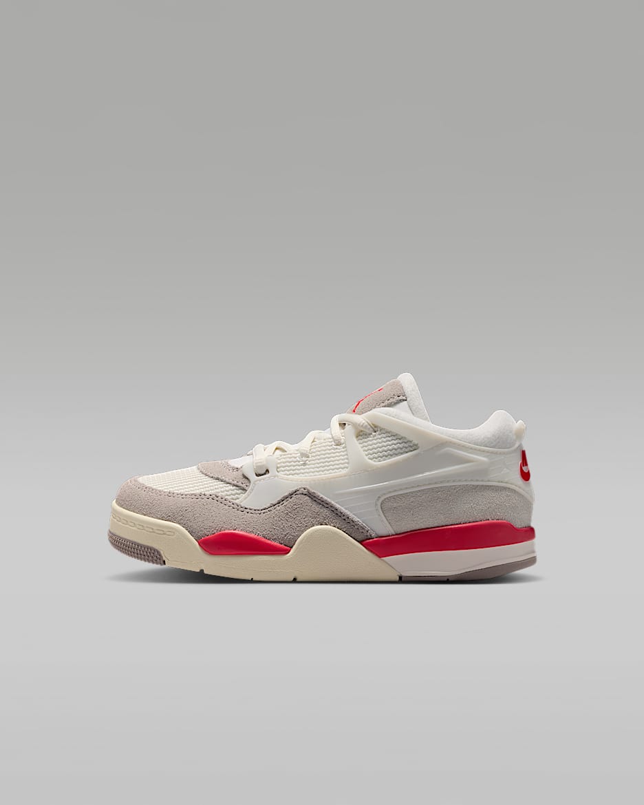 รองเท้าเด็กเล็ก Jordan 4 RM - Sail/College Grey/Coconut Milk/Fire Red
