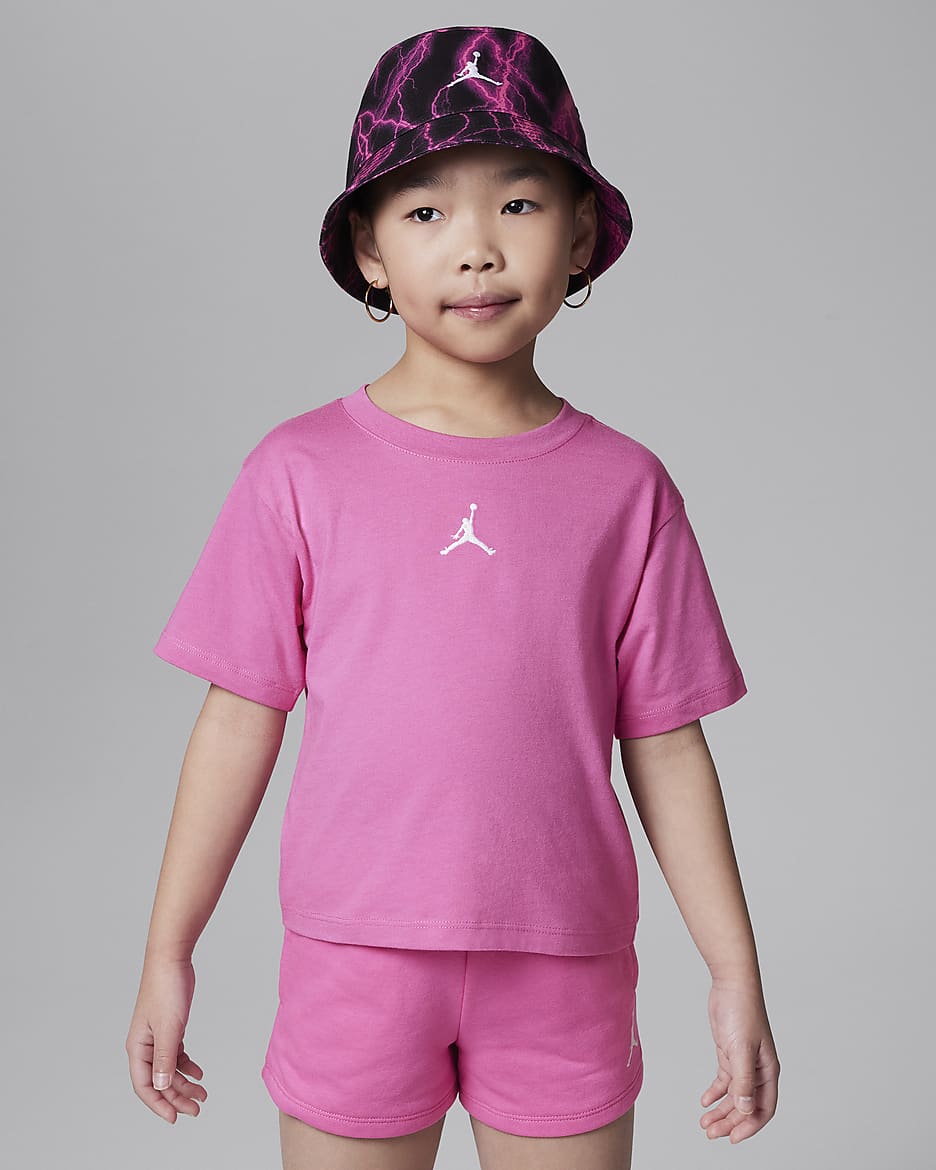 Jordan Essentials Tee Little Kids' T-Shirt - Laser Fuchsia
