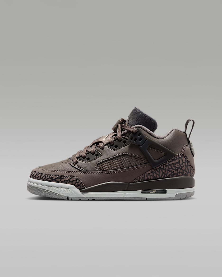 Jordan Spizike Low Older Kids' Shoes - Cave Stone/Anthracite/Medium Ash/Rattan