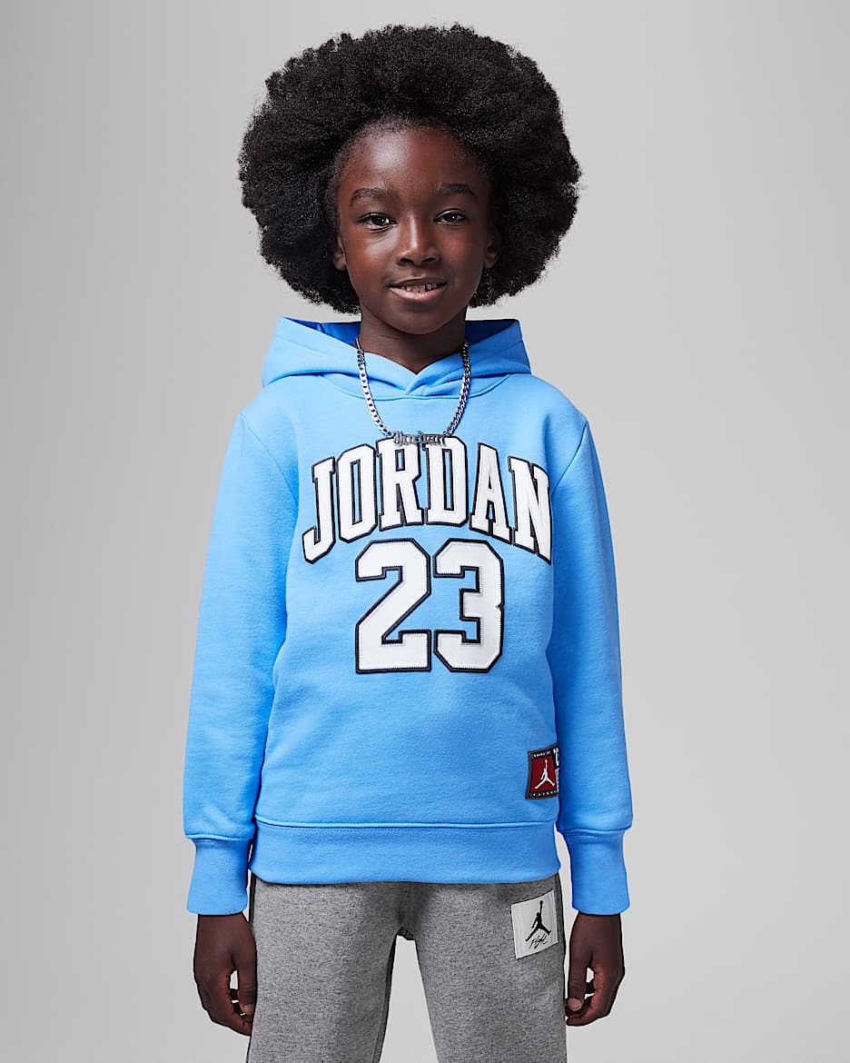 Sudadera con gorro para niños de preescolar Jordan Fleece Pullover Hoodie - Azul universitario