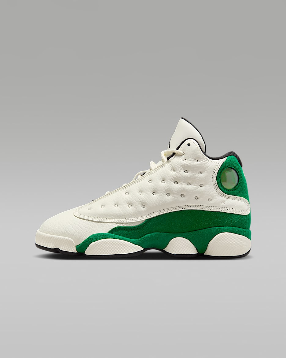 Air Jordan 13 Retro "Court of Legends" Big Kids' Shoes - Sail/Pine Green/Black