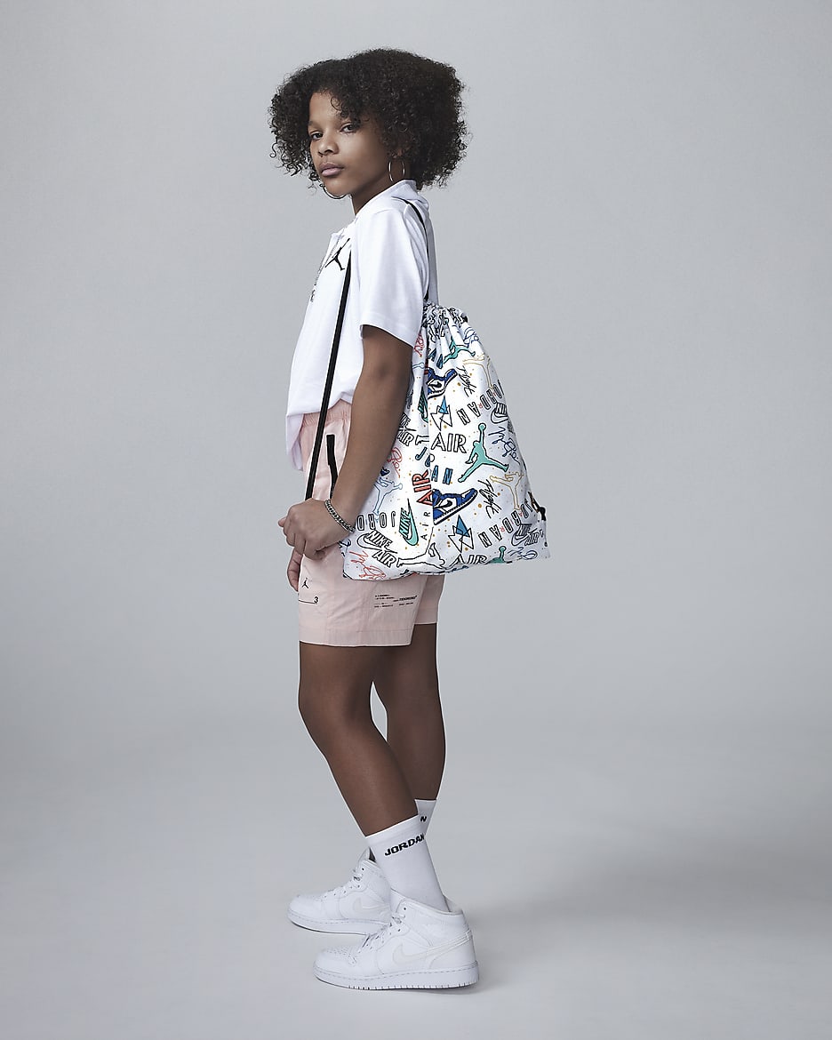 Jordan Gym Sack (8.25L) - White/Multi-Color