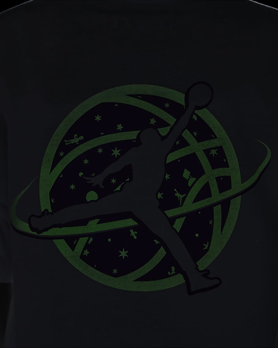 Playera Galaxy Game para niños talla grande Jordan - Blanco