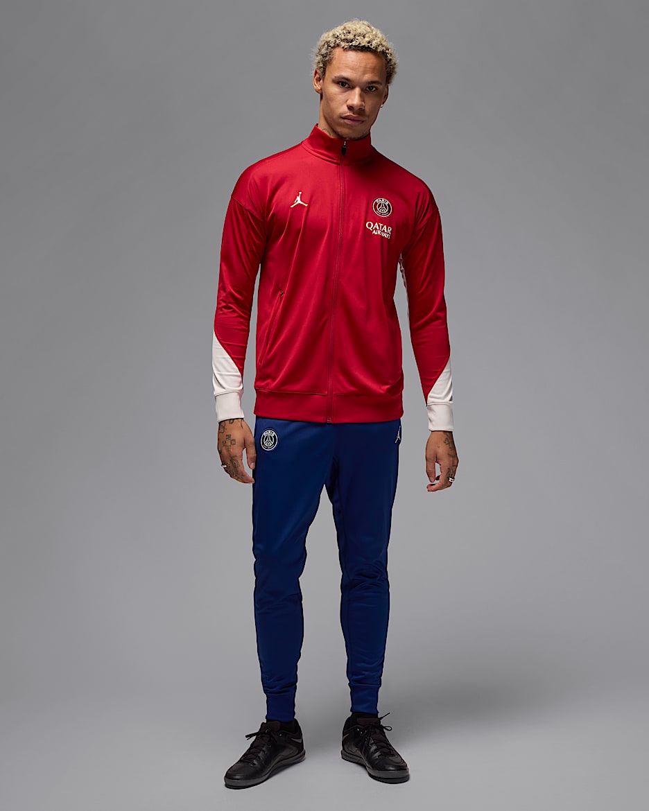 Paris Saint-Germain Strike Fourth Men's Jordan Dri-FIT Football Knit Tracksuit - Wings Jordan Red/Blue Void/Phantom/Phantom