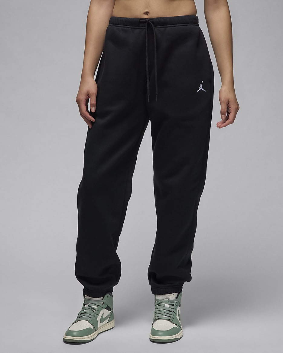 Jordan Brooklyn Fleece Women's Trousers - Black/White