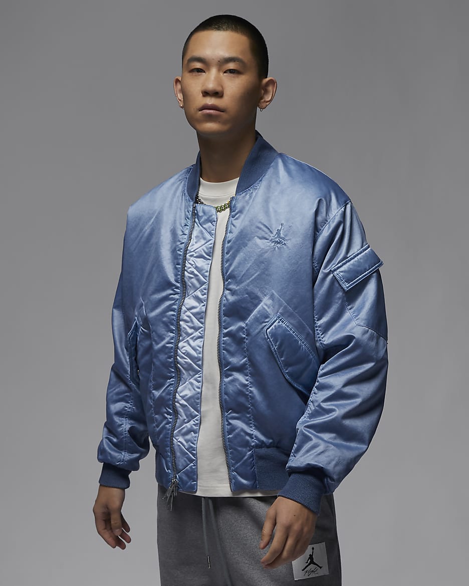 Jordan Essentials Renegade Men's Washed Jacket - Blue Grey