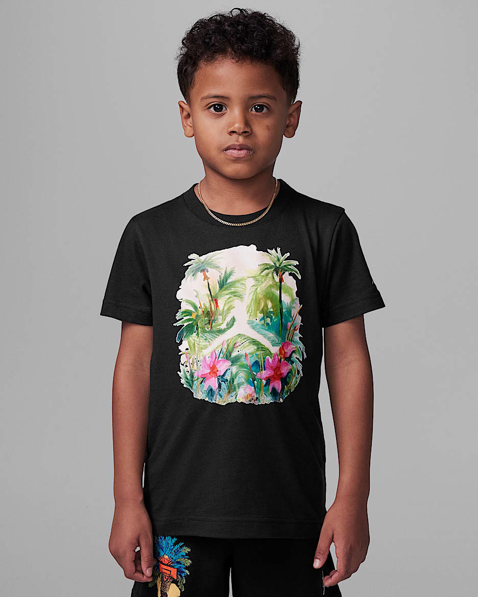 Jordan Flight Essentials Little Kids' Poolside Jumpman T-Shirt - Black