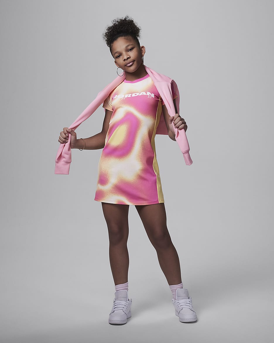 Jordan Lemonade Stand Kinderjurk - Laser Fuchsia