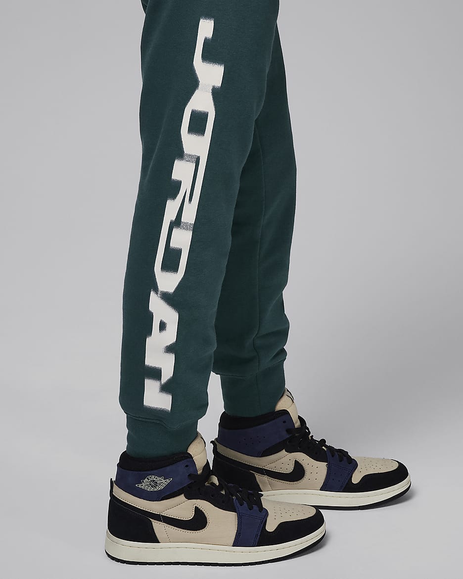 Jordan MJ Flight MVP Big Kids' Fleece Pants - Oxidized Green