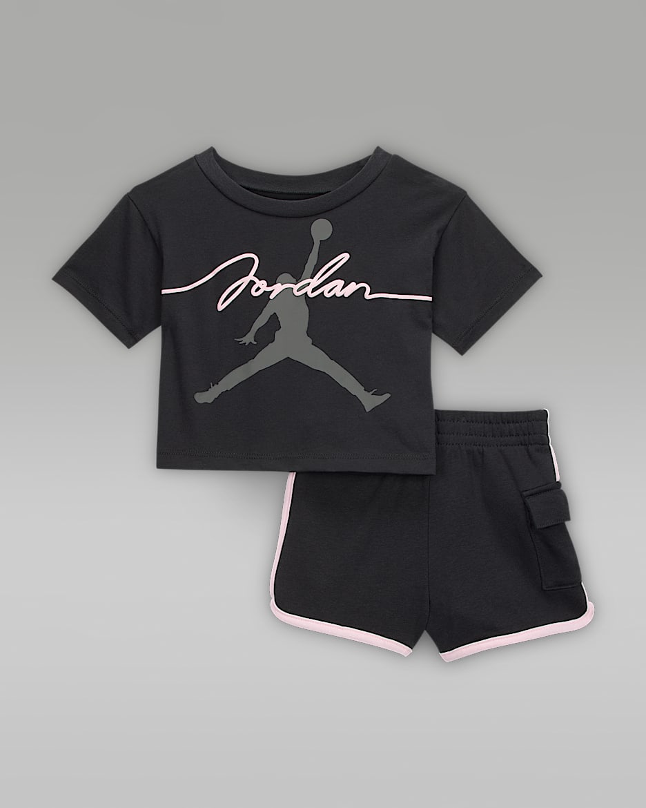Jordan 2-teiliges "Hidden In Plain Sight" Shorts-Set (Babys, 12-24 M) - Off Noir