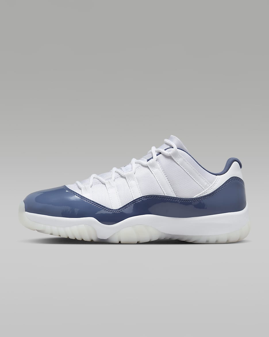 Air Jordan 11 Retro Low 'Diffused Blue' Men's Shoes - White/Diffused Blue/Football Grey/Midnight Navy