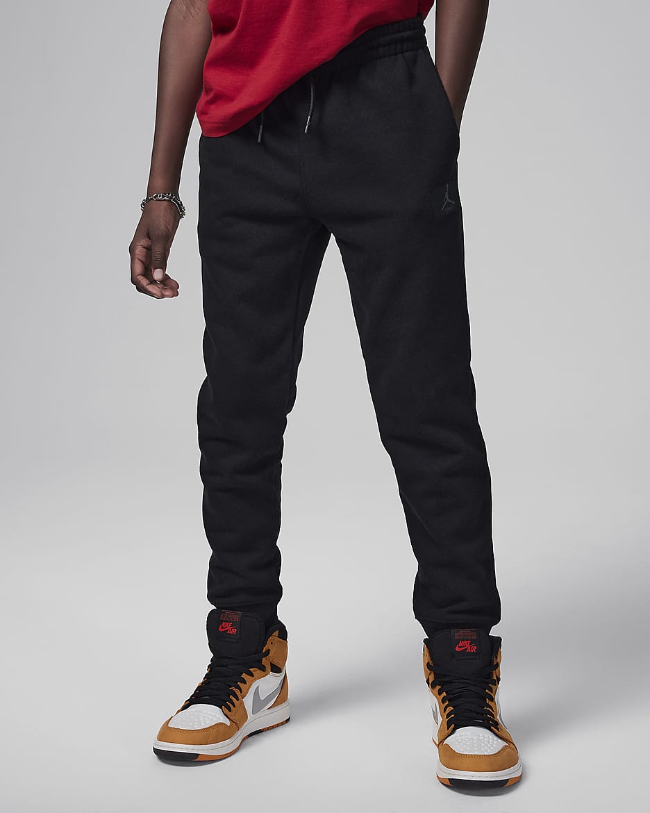 Pantalon en tissu Fleece Jordan MJ Flight pour ado - Noir