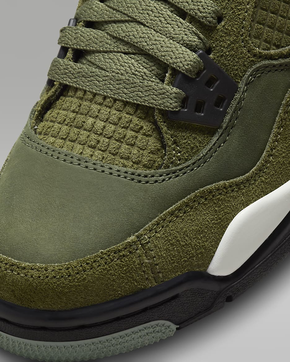 Air Jordan 4 Retro SE Craft Older Kids' Shoes - Medium Olive/Cargo Khaki/Black/Pale Vanilla