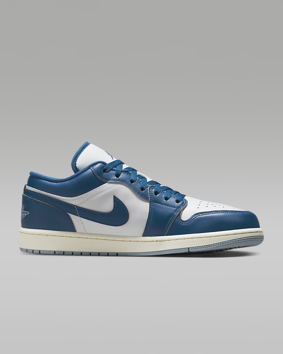 Air Jordan 1 Low SE Men's Shoes - White/Blue Grey/Sail/Industrial Blue