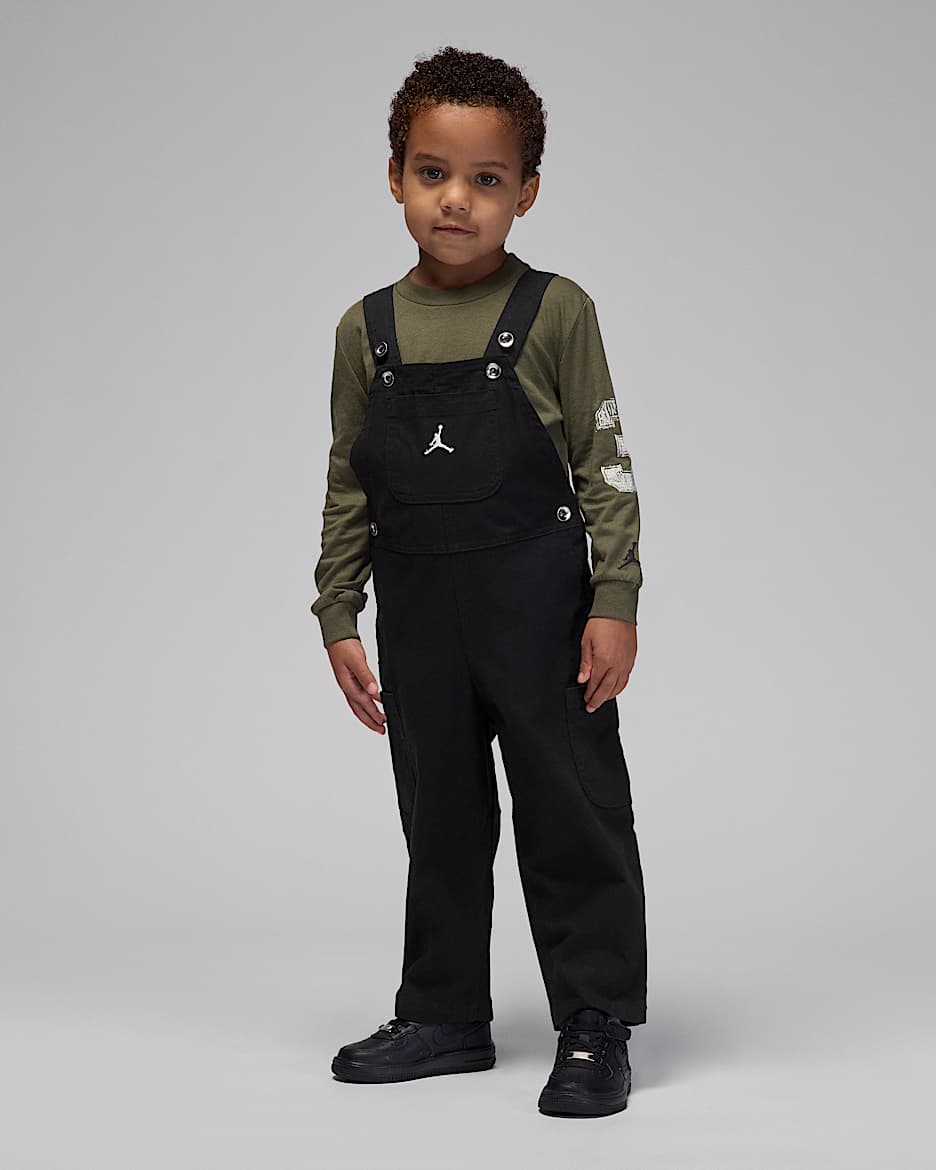 Jordan MVP Toddler 2-Piece Overalls Set - Black