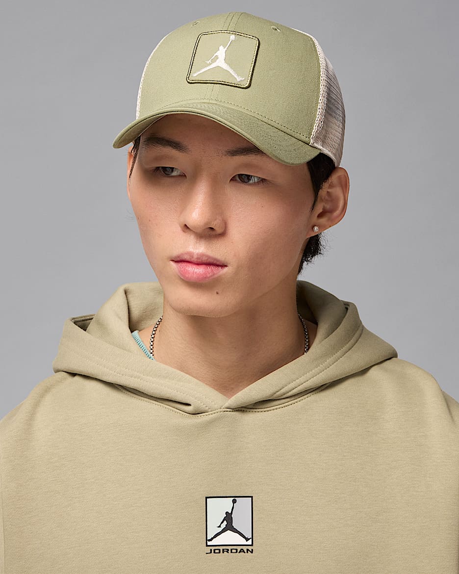 Jordan Rise gestructureerde pet - Medium Khaki/Light Orewood Brown/Sail