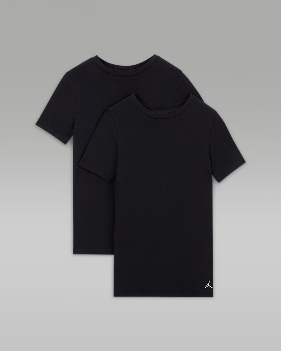 Jordan Older Kids' Flight Base T-Shirts (2-Pack) - Black
