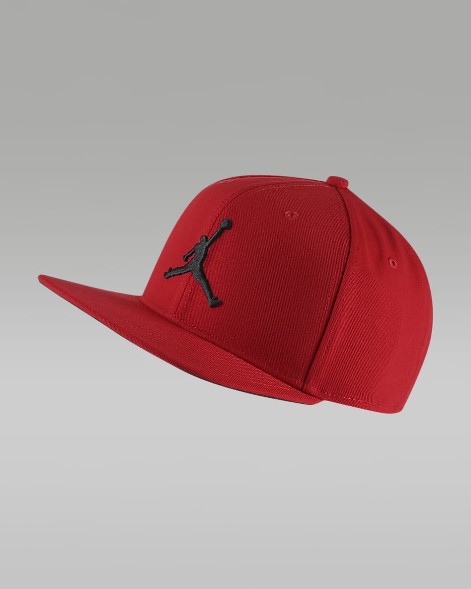 Jordan Pro Jumpman Snapback Hat - Gym Red/Gym Red/Black/Black