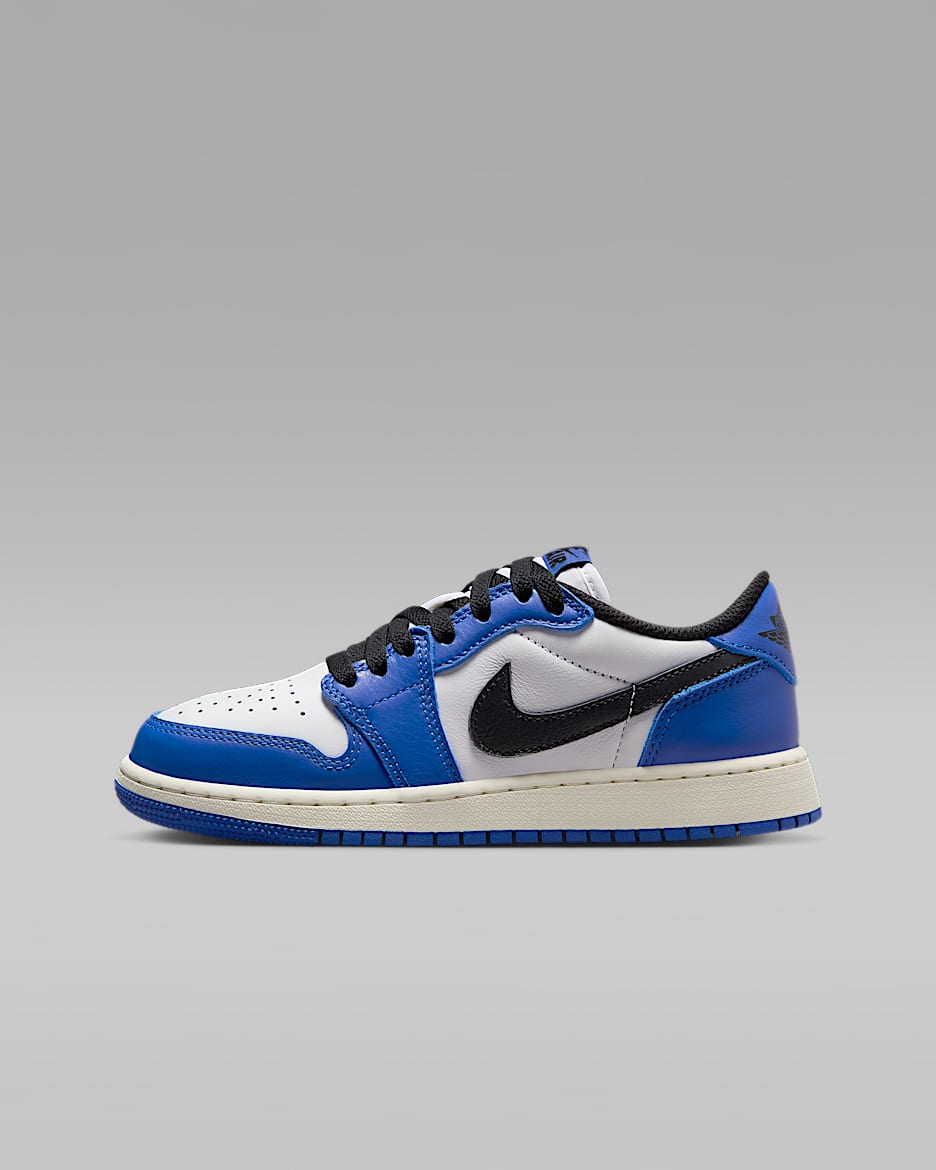 Air Jordan 1 Low "Game Royal" Big Kids' Shoes - White/Game Royal/Sail/Black