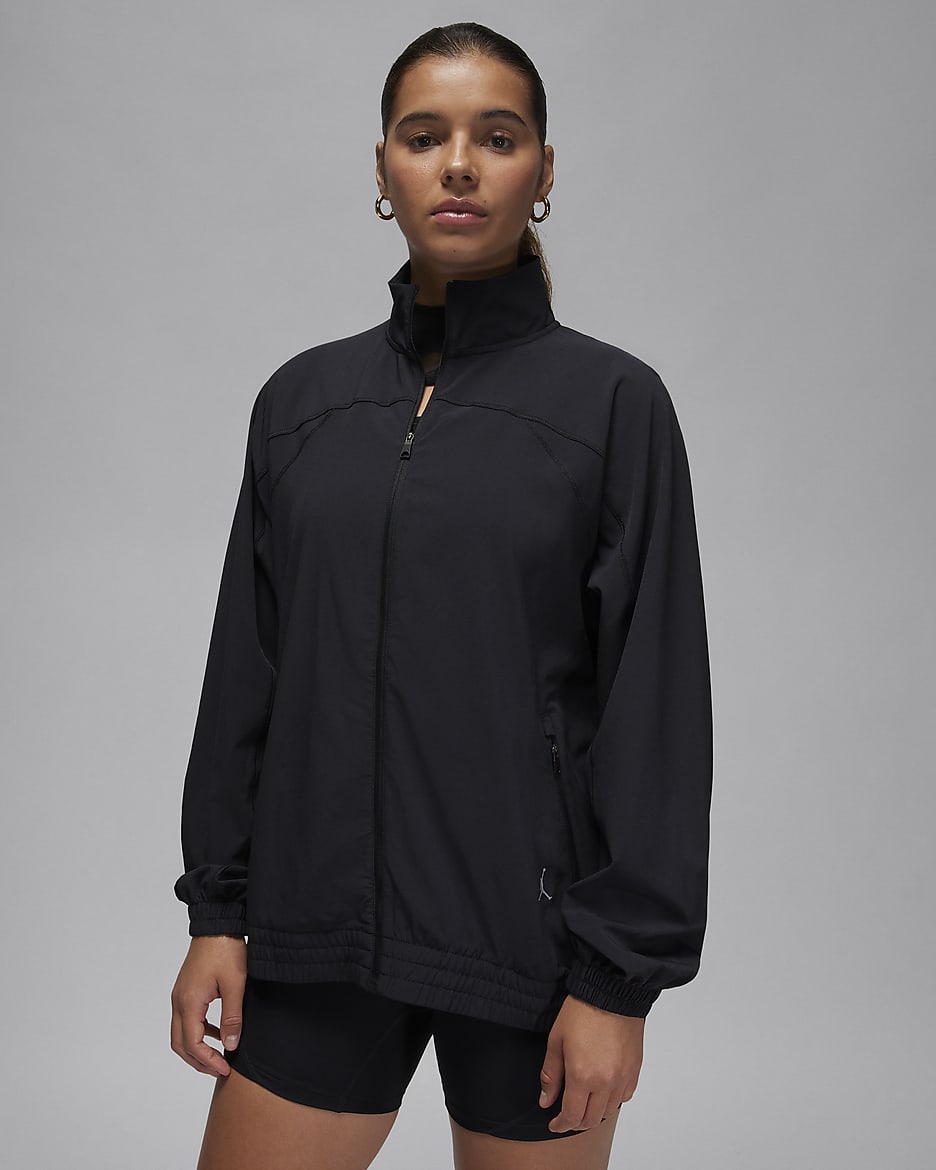 Jordan Sport Dri-FIT-Webjacke für Damen - Schwarz/Off Noir