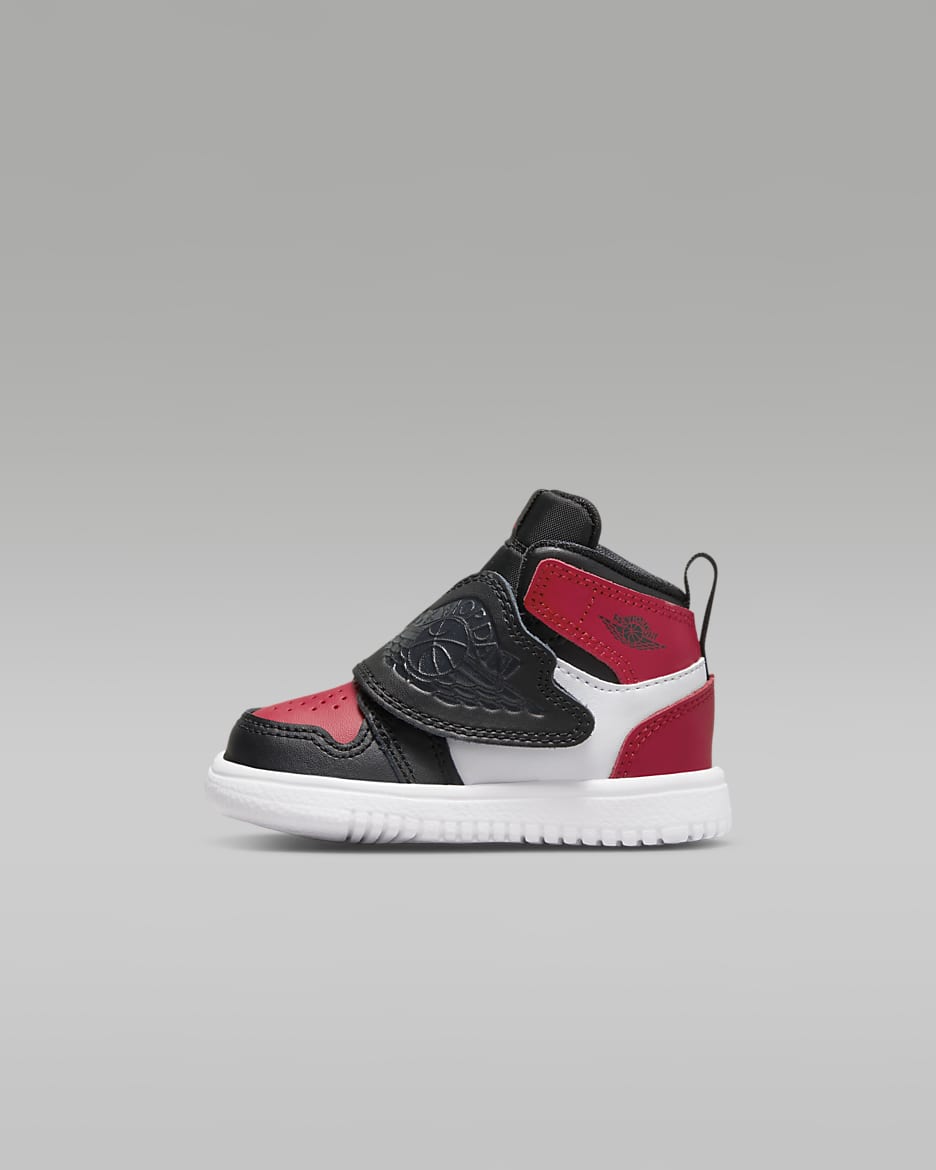 Chaussure Sky Jordan 1 pour Bébé et Petit enfant - Noir/Varsity Red/Blanc/Anthracite