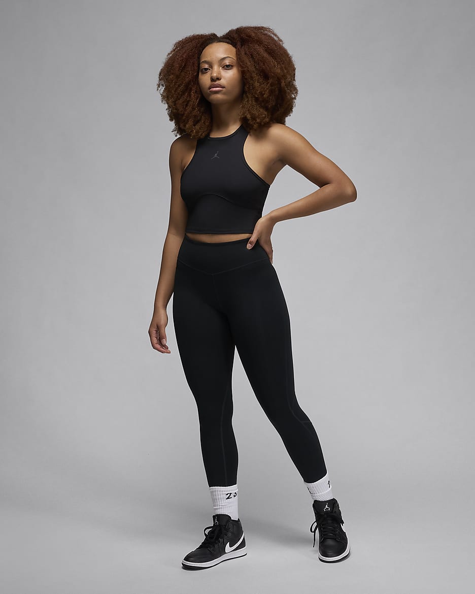 Débardeur moulant Jordan Sport pour femme - Noir/Off Noir